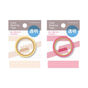 Frontier PLANdoME透明装饰胶带玻璃纸材质实用花纹时尚简约10mm宽度可手撕粘贴油性笔手写手帐DIY装饰