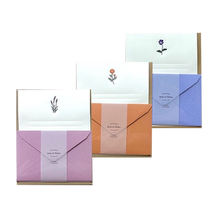 MARK'S精选MATOKA月份花语彩色印花信纸信封套装彩色花卉图案印花情书朋友问候留言卡文艺小清新