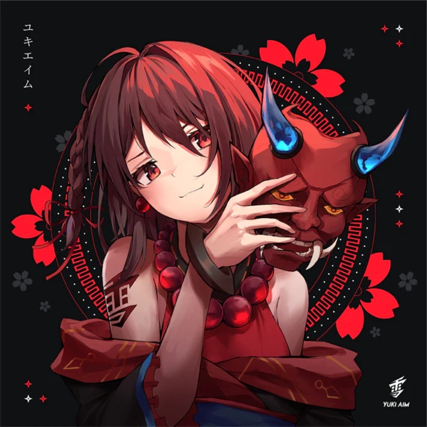 YukiAimLargeOni玻璃i鼠标垫