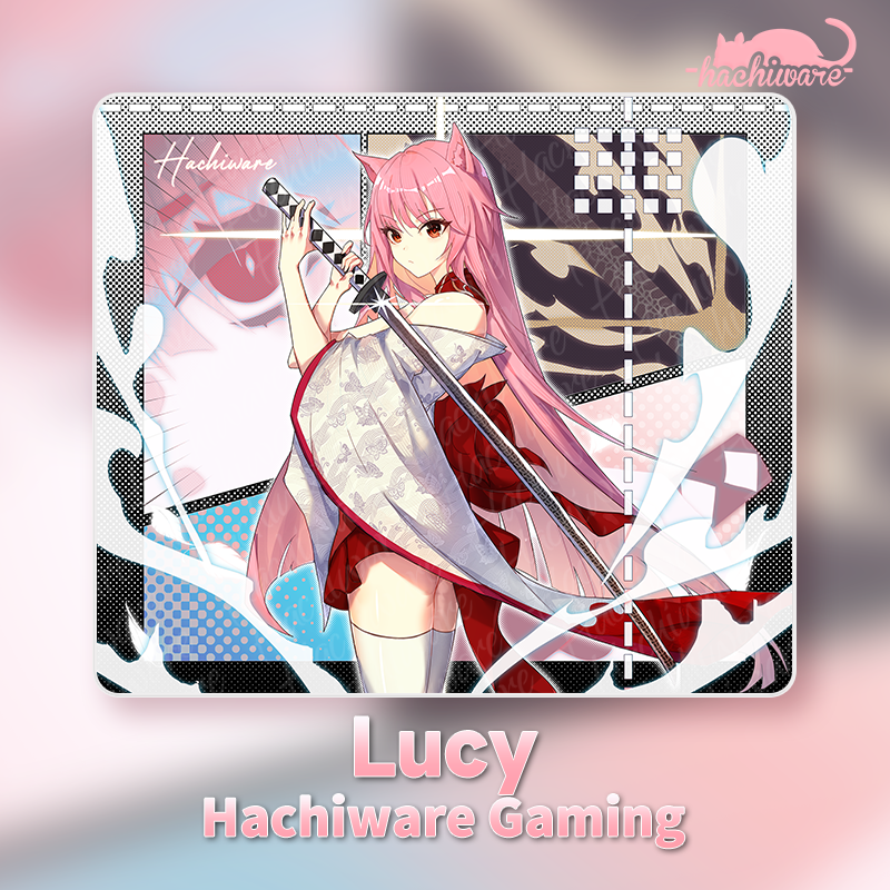 HachiwareLucy二次元玻璃鼠标垫