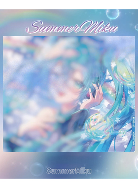 WALLHACK沃哈克SP004夏日初音二次元钢化玻璃鼠标垫桌垫办公女生