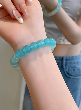 复古盘玩手串，渐变色手链，女款