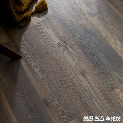 仿旧木腐木老船木做旧色耐磨景区商用仿古强化复合木地板复古风