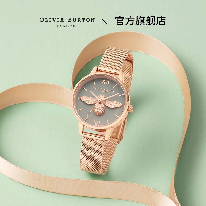 【免费刻字】OliviaBurton手表女正品3D小蜜蜂腕表进口石英表女-封面