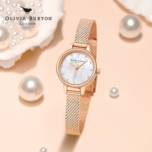 腕表女 OliviaBurton小月光手表女士 精致小圆表小金表礼物女款