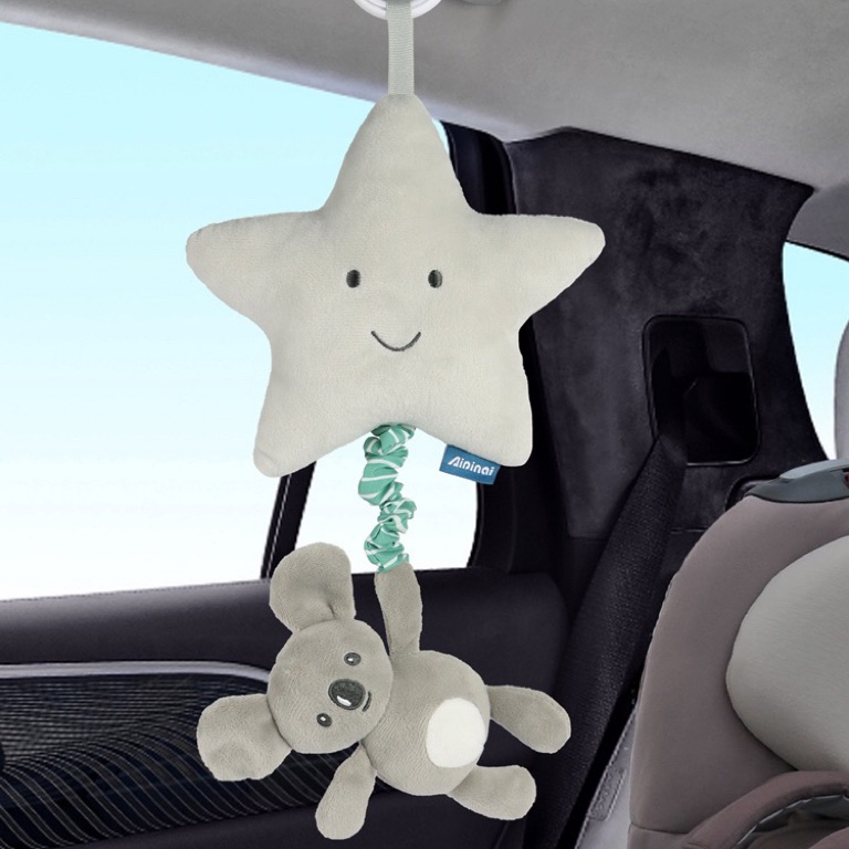 婴儿推车挂件拉铃音乐盒安抚宝宝玩具汽车扶手发条悬挂式车载床铃