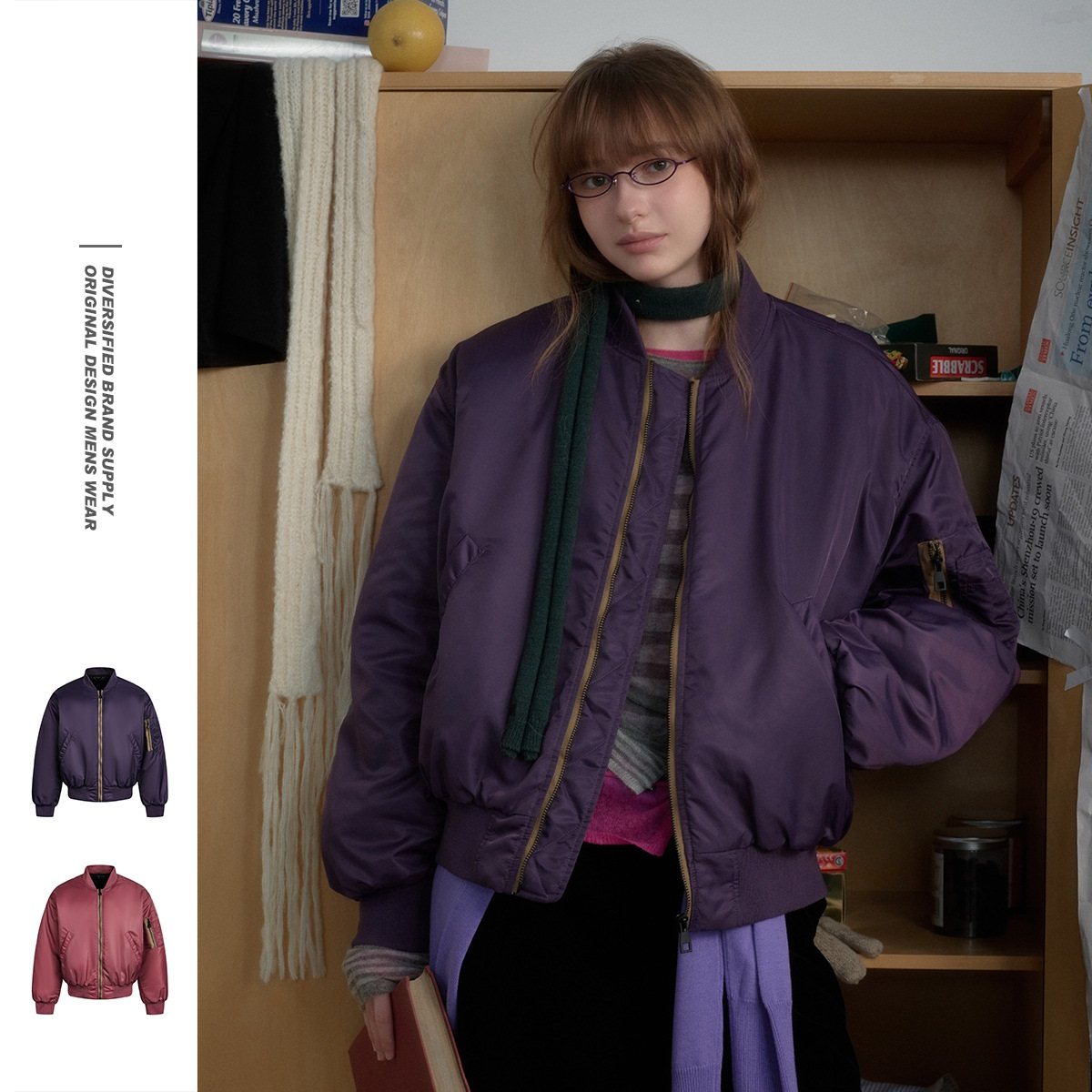 MA-1飞行员棉服夹克美式复古潮牌高级感男女冬季保暖短款工装外套,男装,棉衣,淘宝优惠券,粉丝福利购,淘宝优惠卷