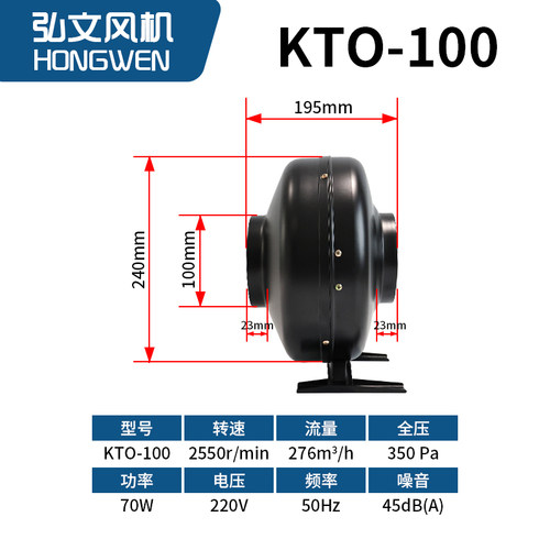 新款KTO圆形管道式风机同