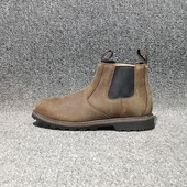 男士 中帮日常休闲透气牛皮工装 靴一脚蹬切尔西烟筒靴防滑耐磨