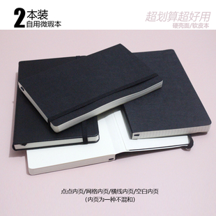 瑕疵品2本装 窄A5点阵bujo子弹笔记本allinone记事本网格本手账本