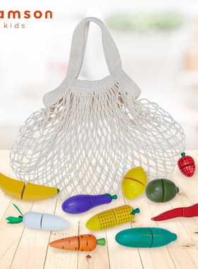 teamson迪生家儿童蔬菜水果玩具切切乐宝宝切水果过家家生日礼物