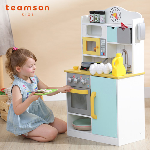 teamson迪生家马卡龙色厨房玩具