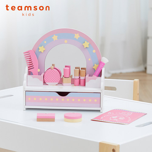 teamson迪生化妆木制小女孩玩具