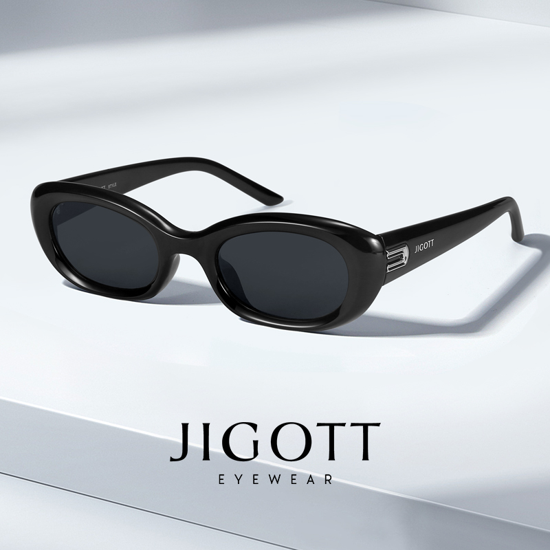 JIGOTT復(fù)古太陽鏡女 貓眼墨鏡小框潮防紫外線2025年新款 3356