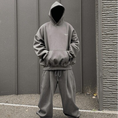 情侣毛圈高街刺绣连帽衫vibe