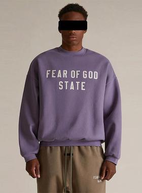 FALL24 FOG复线ESSENTIALS新款潮牌字母刺绣加绒秋冬男女圆领卫衣