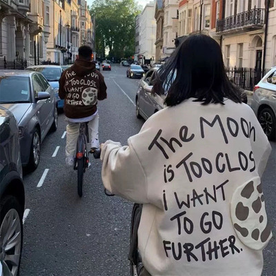 情侣潮牌小众BPM连帽卫衣加绒