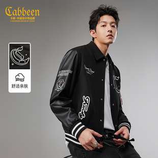 【LOGO绣花】卡宾徽章棒球服外套男装2025秋季新款赛车服翻领夹克