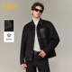 pu拼接呢料 卡宾工装 行政夹克男2025秋季 新款 cleanfit翻领外套