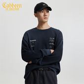 字母印花圆领卫衣24秋冬新款 商场同款 卡宾男装 上衣H3243164001