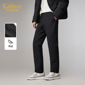 新款 加绒直筒长裤 男装 2025冬季 微提花肌理 卡宾防风保暖羽绒裤