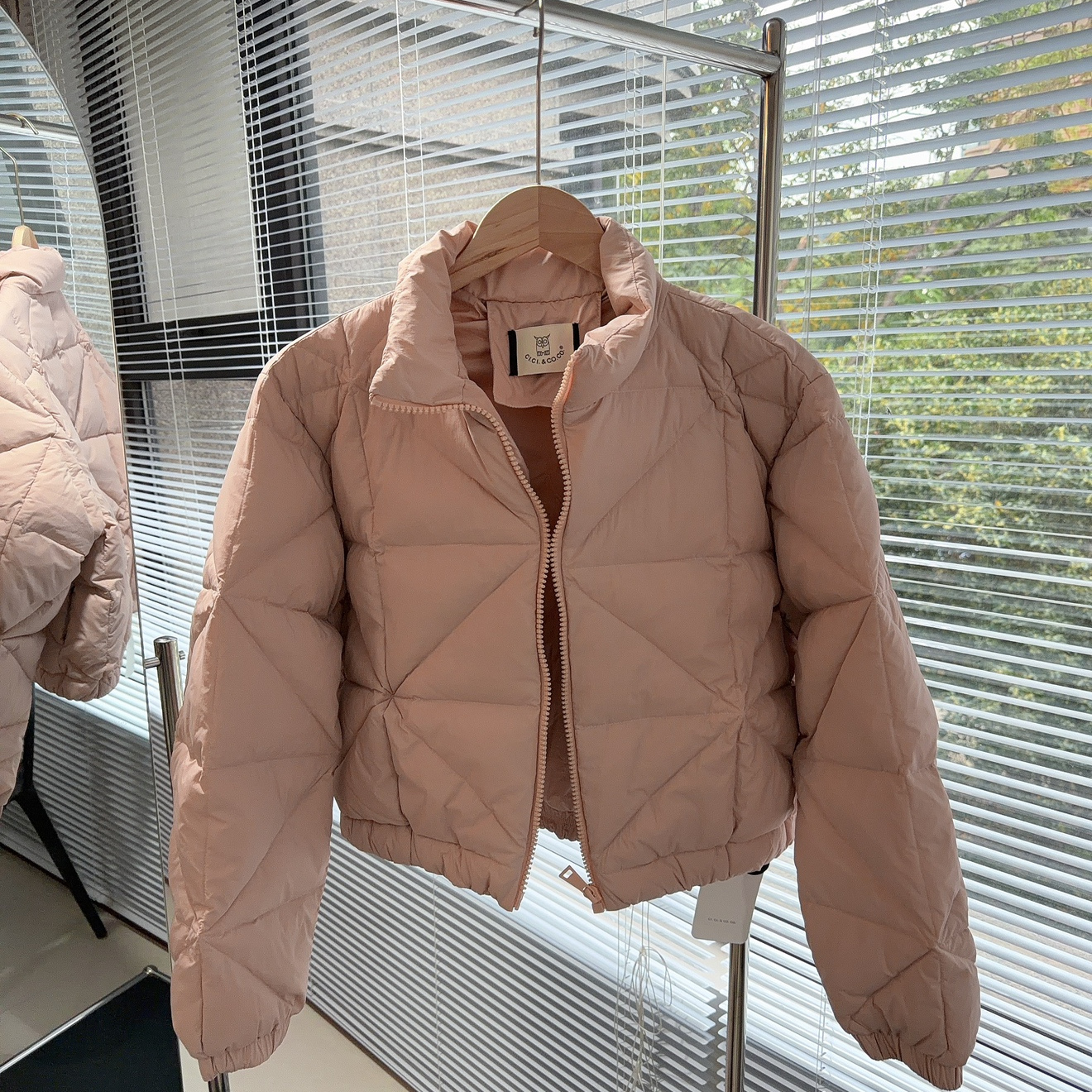 立领宽松羽绒服外套女CICICOCO