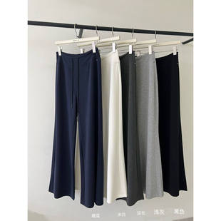 小个子云朵棉微喇裤女2026春季高腰显瘦垂感铜氨丝休闲运动喇叭裤