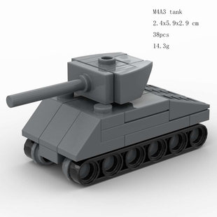 微型积木战斗游戏迷你谢尔曼M4A3E2坦克德国E100重型坦克模型玩具