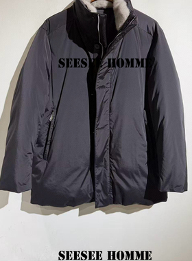 《LP版低调老钱风》东丽科技白鹅绒填充水貂毛领男冬中长羽绒服MC