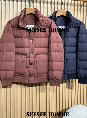 《LP版老钱风》东丽科技纤维白鸭绒男冬季简约立领羽绒服外套JB