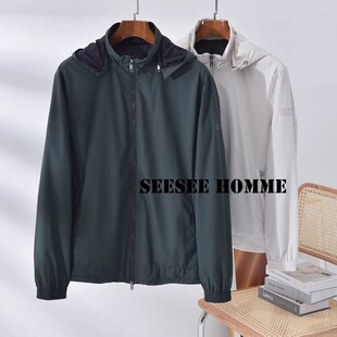 SEESEE 时尚系列 日本客供面料 男高端轻薄连帽休闲夹克ZJ
