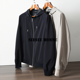 老钱小狗专利级帝人Aerotwill科技面料男春秋连帽防风防雨夹克SQ