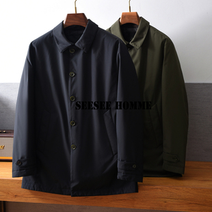 Mont帝人三层科技料白鹅绒男秋冬商务羽绒大衣sq 小狗系列 正品