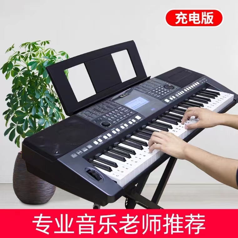 新韵S350充电版法国音源专业多功能电子琴初学儿童幼师老年人通用