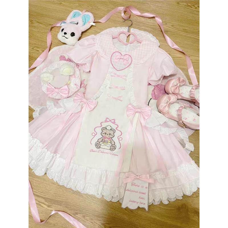 原创蛋糕小熊洛丽塔op连衣裙lolita可爱公主lo娘裙子全套