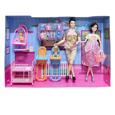 一家人怀孕娃娃+过家家+娃娃配件