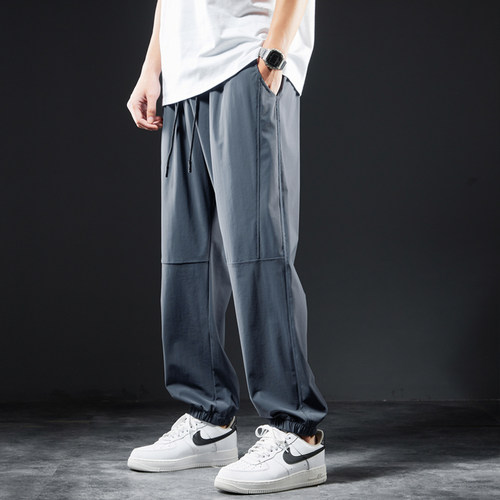 九分裤运动裤大弹力冰丝速干夏季