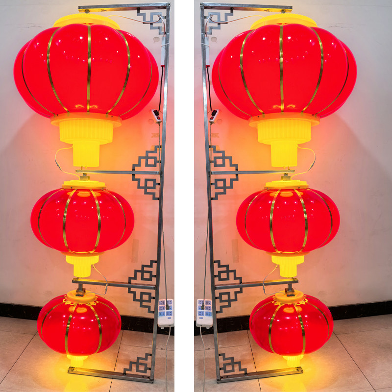 户外LED金边大红灯笼串灯防水