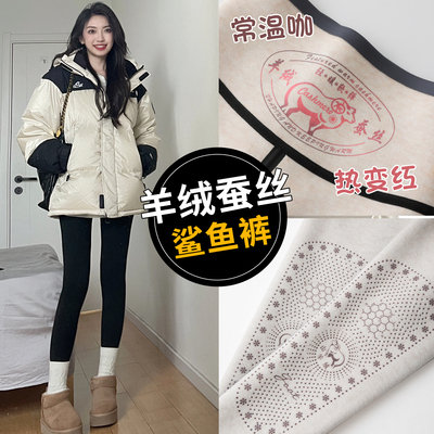 羊绒蚕丝鲨鱼裤女外穿秋冬加绒