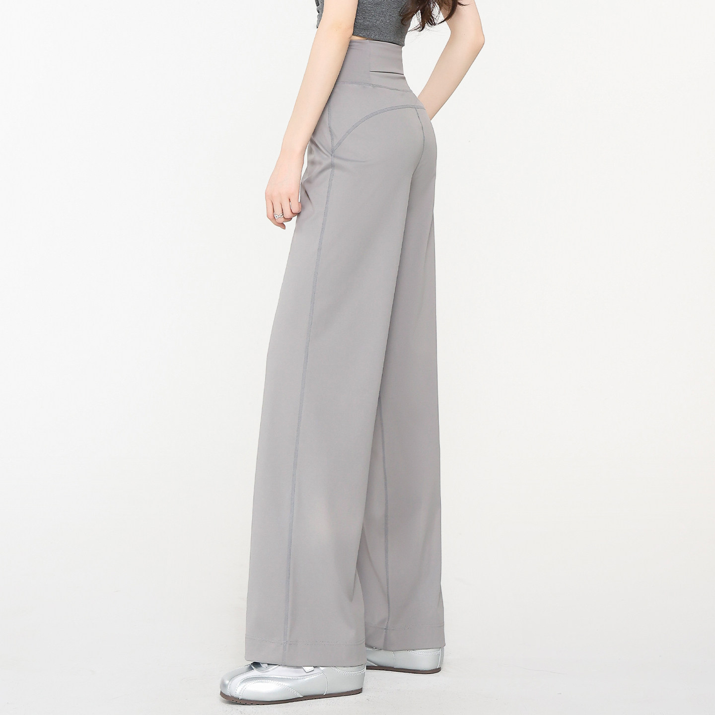 宽松运动裤女夏薄款速干垂感显瘦跑步健身训练裤高腰直筒瑜伽裤