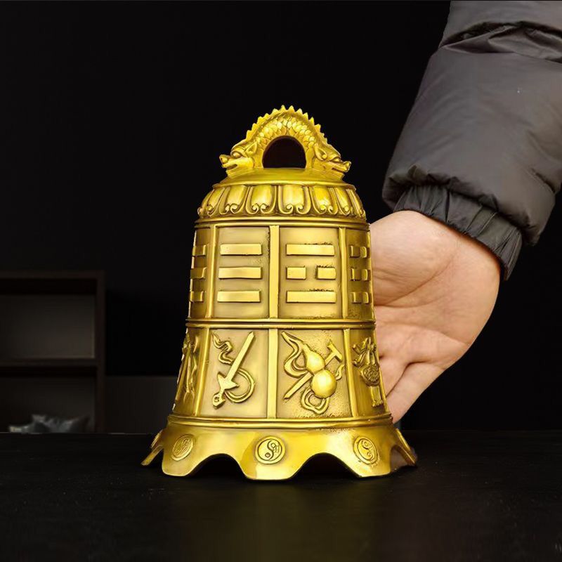 黄铜八宝铃铛八仙法器十二生肖铜钟家居佛堂庭院屋檐门饰挂件送礼