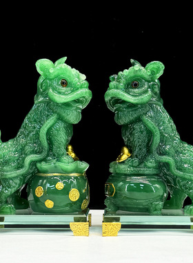 创意新中式国潮狮子中国风舞狮国潮家居摆件可爱新年年会礼品大气