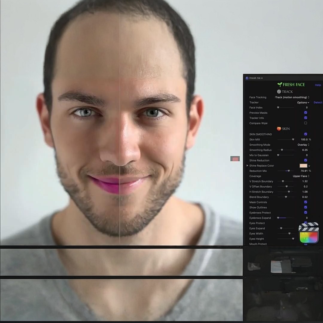 Fresh Face 快速人脸局部跟踪磨皮美颜 AE/PR/FCPX插件工具 Mac