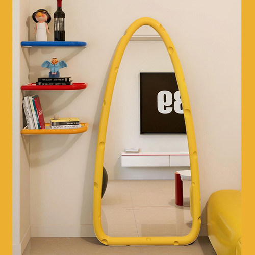 法式奶油风全身镜家用落地镜