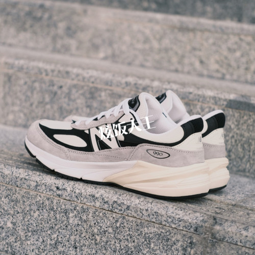 NB美产990v6元祖灰黑白跑步鞋