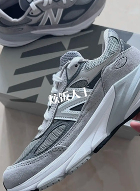 New Balance NB美产 990V6系列元祖灰男女低帮复古慢跑鞋M990GL6