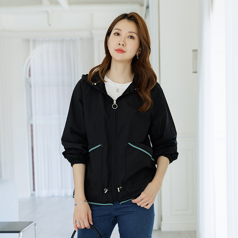 韩国妈妈装连帽夹克中老年女
