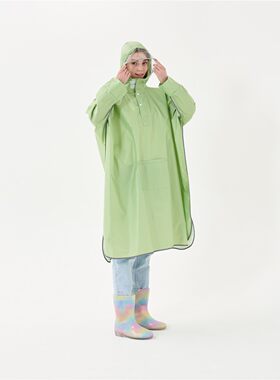 包邮2023新款小学生儿童成人亲子装电动车长款全身骑行防暴雨雨披