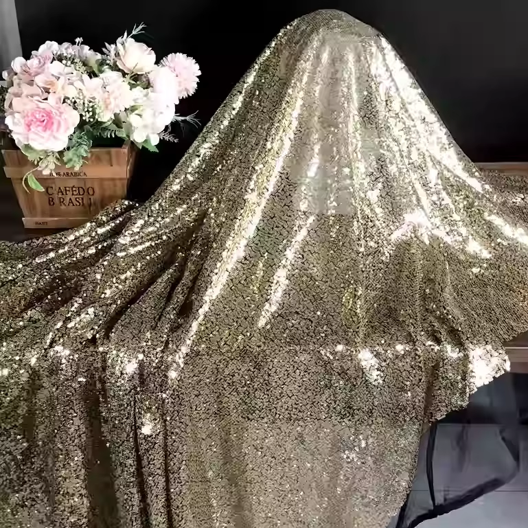 婚庆婚礼亮片桌布甜品台背景