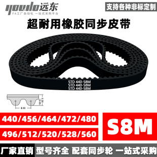 520 560 456 480 496 472 S8M 464 528 橡胶同步带STDS8M 512 440